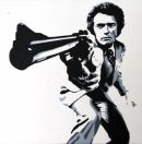 CLINT EASTWOOD - 'DIRTY HARRY'.SIZE: 20" X 20".